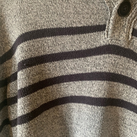 Urban Pipeline Grey Black Striped Marled Turtleneck  Pullover Sweater Size S - Picture 3 of 5